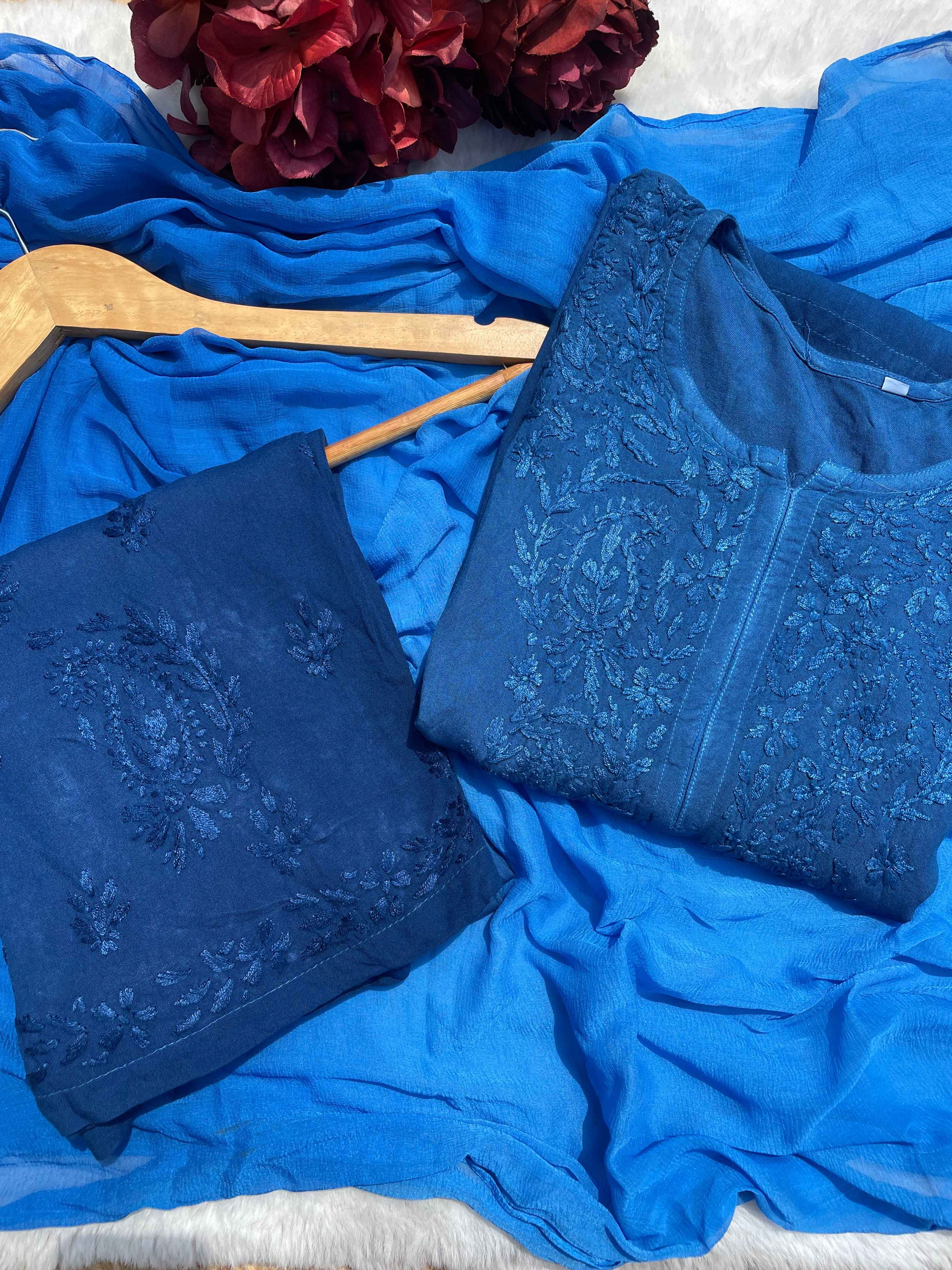 Royal Blue Rozana Set