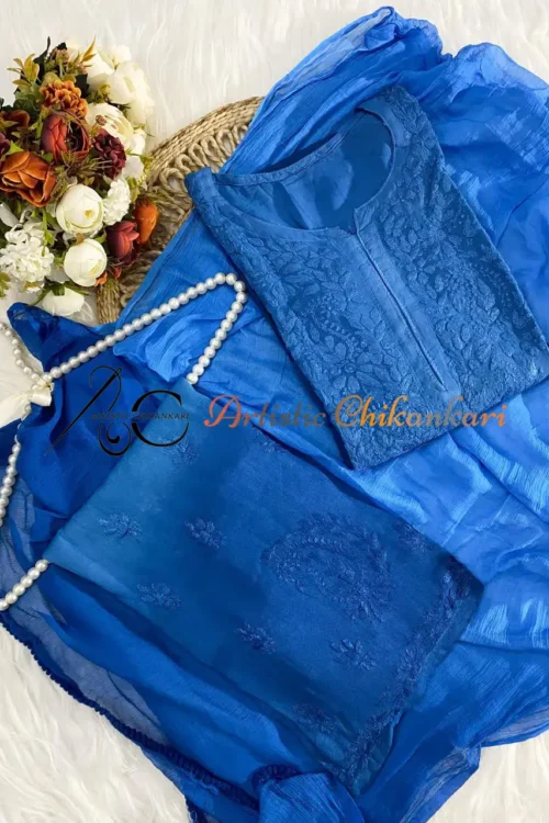 Royal Blue Chikankari Set