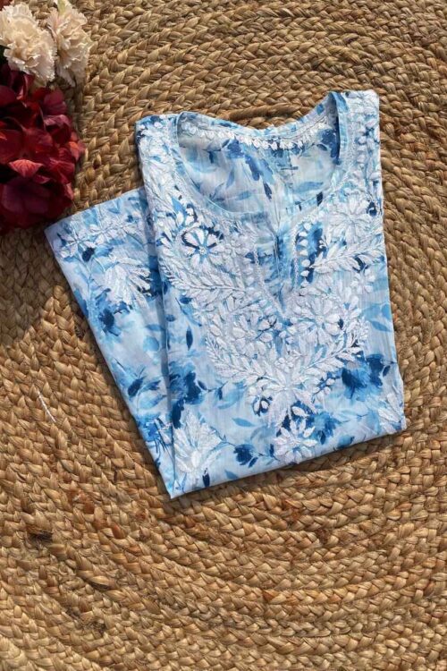 Blue Mulmul Short Top