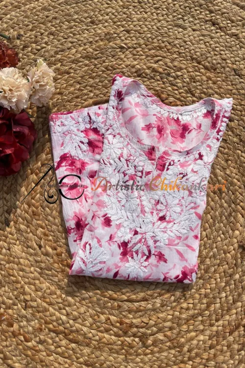 Pink Mulmul Short Top