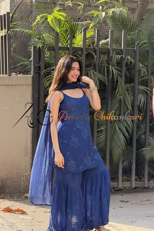 Short Noodle with Gharara and Dupatta