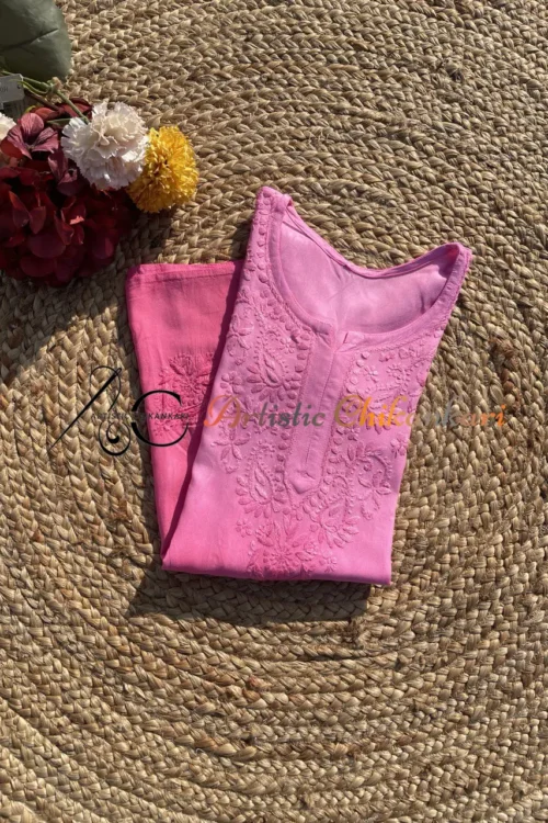 Pink Ombre Rayon Short Top