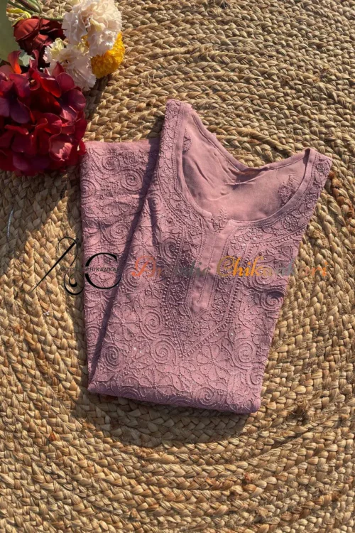 Brown Viscose Jaal Short Top